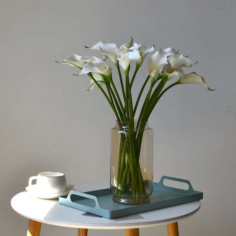 10Pcs Artificial Flowers EVA Calla Lily Home Decoration Living Room Table Flower Arrangement Party Wedding Bouquet Calla Flowers