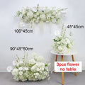 Luxury White Gypsophila Rose Hyacinth Hang Flower Row Wedding Backdrop Stand Decor Table Centerpiece Floral Ball Arrangement Pro