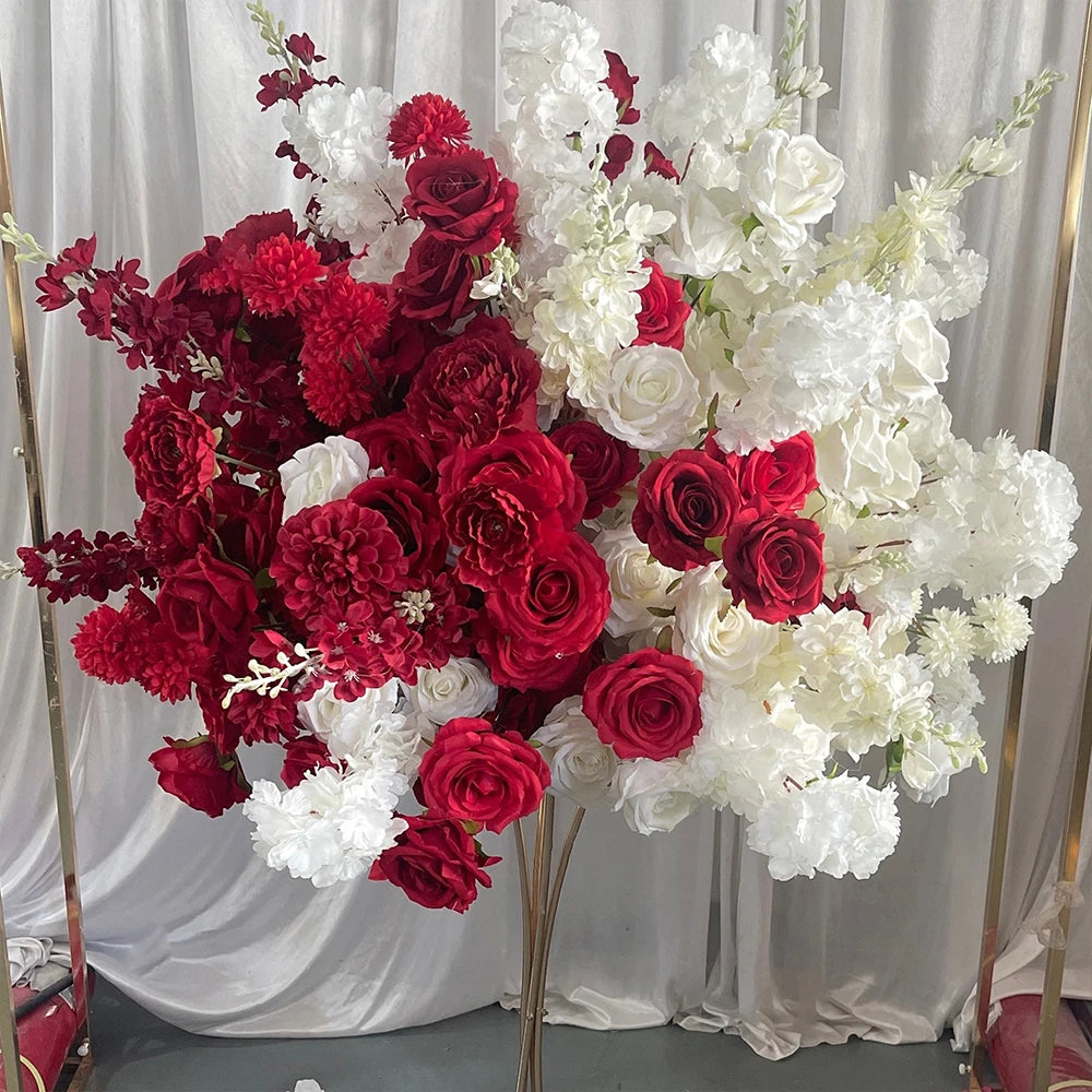 80/70/60/50/30cm Artificial Pink Large Flower Ball, Table Centerpiece for Wedding Event Decor, Road Lead Floral Arrangement