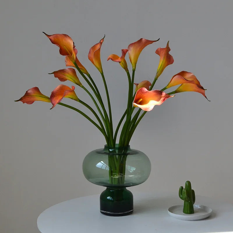 10Pcs Artificial Flowers EVA Calla Lily Home Decoration Living Room Table Flower Arrangement Party Wedding Bouquet Calla Flowers