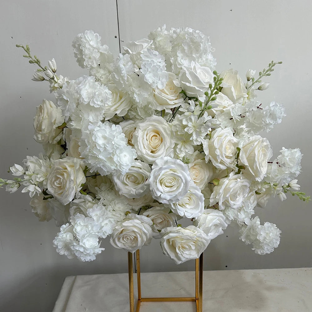 80/70/60/50/30cm Artificial Pink Large Flower Ball, Table Centerpiece for Wedding Event Decor, Road Lead Floral Arrangement