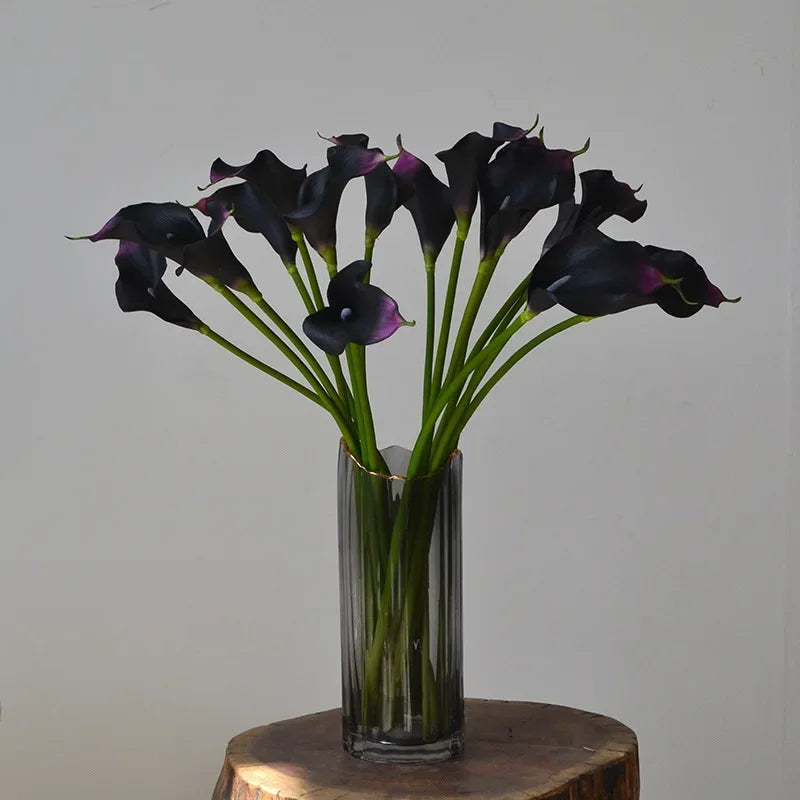 10Pcs Artificial Flowers EVA Calla Lily Home Decoration Living Room Table Flower Arrangement Party Wedding Bouquet Calla Flowers