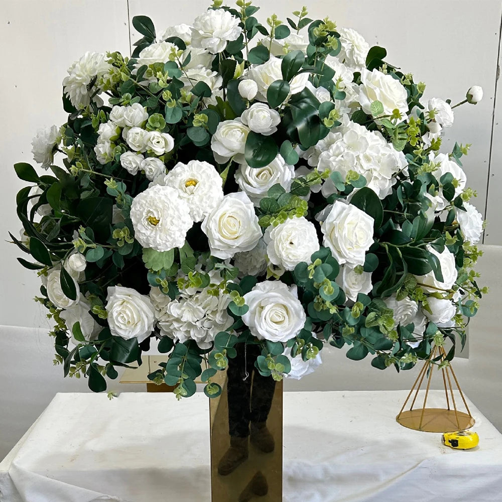 80/70/60/50/30cm Artificial Pink Large Flower Ball, Table Centerpiece for Wedding Event Decor, Road Lead Floral Arrangement