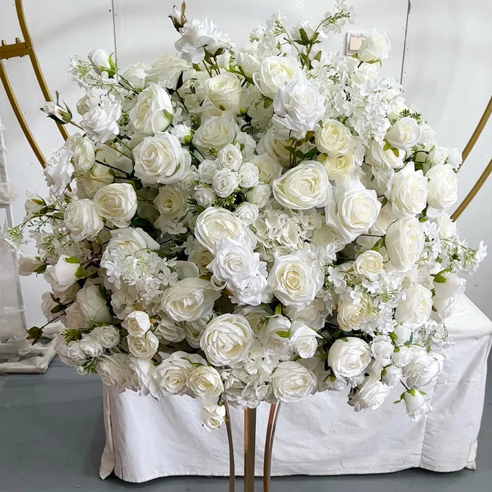 80/70/60/50/30cm Artificial Pink Large Flower Ball, Table Centerpiece for Wedding Event Decor, Road Lead Floral Arrangement