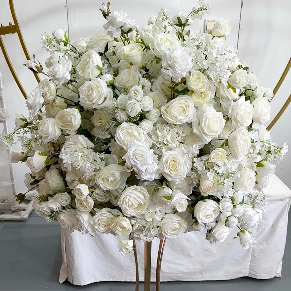 80/70/60/50/30cm Artificial Pink Large Flower Ball, Table Centerpiece for Wedding Event Decor, Road Lead Floral Arrangement